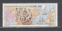 Finland 1988 - 350th Anniversary Of The First Finnish Settlement In America, Mi-Nr. 1048, MNH** - Nuevos