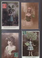 33 Cartes Postales  CPA  : Différents Thèmes  Enfants Fleurs  Femmes  : 6 Cartes Non Circulées - Collezioni E Lotti