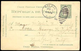 PANAMA. 1915. Balboa/CZ To NY. 1c Ovptd Stat Card. Very Scarce/seldom Seen. - Panamá