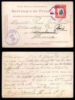 PANAMA. 1908. Colon To France. Stat.card.XF. - Panamá