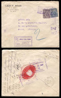 PANAMA. 1930 (Oct. 11). APP To France / Paris (31 Oct.). Registered Envelope, Franked + Official Label On Reverse. - Panamá