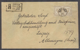 MONTENEGRO. 1891 (14 Nov). Cettigne - Germany (18 Nov). Reg Fkd Env 15n Bister Pair Cds R-pmk. Arrival Cds. VF. - Montenegro