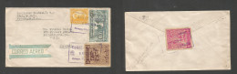 NICARAGUA. 1938 (6 Aug) Managua - USA, Philadelphia, PA. Air Multifkd Front And Reverse Comm Issue Envelope. - Nicaragua