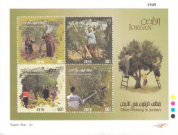 Stamps Jordan 2019 Olive Picking In Jordan  Mini Sheet MNH #61 - Jordanien