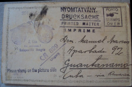 Ungarn, Postkarte, 3 Marken Vorne, Gelaufen Nach Guantanamo - Postal Stationery