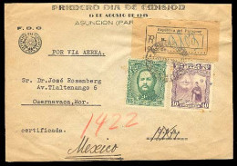 PARAGUAY. 1948. FDC. Registered. Superb. Airmail On  Reverse. - Paraguay