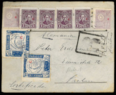 PARAGUAY. PARAGUAY. 1936(July 15th). Registered Cover To Germany Franked By ‘C’ Overprinted 1927-39 2x50c Lilac, 4x1p Pu - Paraguay