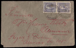 PARAGUAY. 1897(5 Jan). Sc37º(2). San Bernardino To Germany (7 Feb). Envelope Franked 10c.lilac, Puncholedx2., Tied Cds. - Paraguay
