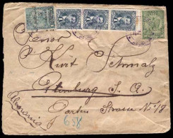 PARAGUAY. 1908(11 July). Sc.105º, 68º(3) Etc. Asuncion To Germany (9 Aug). Registered AR. Franked Handmade Envelope (lab - Paraguay