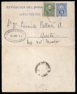 PARAGUAY. 1896 (10 Jan.). PARAGUAY-ARGENTINA-PERU-ECUADOR. Asuncion To Ecuador / Quito. Via Lima / Peru And Buenos Aires - Paraguay
