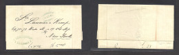 PANAMA. 1871 (8 Febr) Sta Marta, Colombia - USA, NYC (28 Feb) EL Full Text With Blue Oval Cachet On Front "AP All /Aspin - Panama