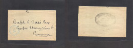 PANAMA. 1892 (18 Oct) APN Colon - Panama. Free Fkd Complete Wrapper Adressed To Captain F. Bass / Pacific Steam Navigati - Panamá