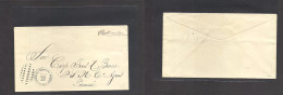 PANAMA. 1893 (27 Febr) GPO. Local Postal Circulated Multifkd Envelope To Captain. Fred Bass Of The "PSNºCº Agent" Intere - Panama