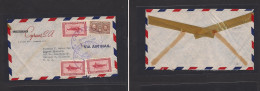 PANAMA. 1949 (1 Sept) GPO - USA, Chicago, Ill. Air Multifkd Env. Fish Thematic, Large Violet PO Cachet. International Di - Panama