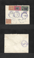 PANAMA. 1916 (5 Aug) David - USA, NYC. Multicolor Env Incl Balboa Issue (x2 Diff) Aesthetic Item. - Panamá