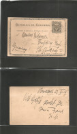 PANAMA. 1904 (23 Nov) Panama - Germany, Strassbourg. 2c Block Stat Card. Circulated Card With "BUZON/PANAMA" (X/R) Fine. - Panama