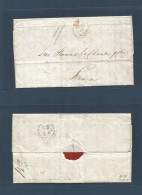 PANAMA. 1849 (26 April) Panama - Peru, Lima (10 May 49) EL Full Text, With Red Crowned Circle "Paid At Panama" (xxx) Per - Panama