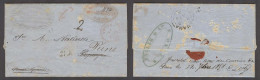 PANAMA. 1858 (14 Feb). Peru - Panama - Colombia. Puno To Popayan And Returned EL Full Contains Triple Fwding Agent Engle - Panama