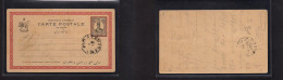 PERSIA. 1891. Teheran - Turkey, Constantinople (19 Sept) 2 1/2 P Multicolor Statcard, Cancelled Bilingual Cds. - Iran