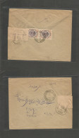PERSIA. 1920 (7 Jan) Kikmacham - Hamadan. Reverse Multifkd Env. British Censor Label + British Crown Cachet. - Iran