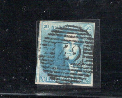 20 C. Bleue Laiteux, , Piece De Luxe ,bon Margee,  Tres Claire Et Centree " 42 "  #1573 - 1849 Mostrine