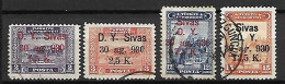 TURQUIE    -   1930 .   Y&T N° 776 - 778 - 783 - 784 Oblitérés - Used Stamps