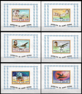 GUINEA BISSAU 1978 AIRSHIPS SET IN 6 DELUXE MINISHEETS IMPERF. - (NP#71-P16-L1) - Guinea-Bissau