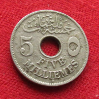 Egypt 5 Milliemes 1916 H Egipto Egypte Egito Egitto Ägypten L3-4 W ºº - Egypt