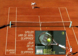 Belgie 2008 -  OBP 3799 BL157 - Tennis - Ete 2008: Pékin