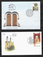 2000 Joint Hungary And Israel, BOTH OFFICIAL FDC'S WITH STAMP: Dohany Synagogue Budapest - Emissions Communes