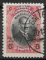 TURQUIE    -   1936 .   Y&T  N° 874 Oblitéré .surchargé - Used Stamps