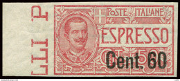 Espresso Cent. 60 Su 25 N. 6k Non Dentellato B. Di F. - Neufs