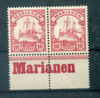 Marianen 9 Mit Voller RANDINSCHRIFT ** MNH POSTFRISCH (79785 - Mariannes