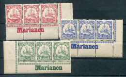 Marianen 8/10 VOLLER STREIFEN RANDINSCHRIFT Ungefaltet ** MNH POSTFRISCH (T2650 - Isole Marianne