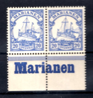 Marianen 10 VOLLE RANDINSCHRIFT ** MNH POSTFRISCH (79811 - Marianen