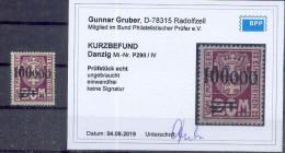 Danzig Porto P29II/IV ABART * MH BPP Befund -,-EUR (12797 - Strafport