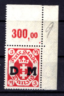 Danzig DIENST 23b OR BOGENECKE ** MNH POSTFRISCH BPP (L2464 - Service