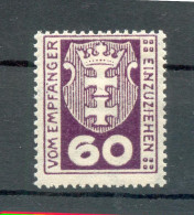 Danzig PORTO 4b FARBE** MNH POSTFRISCH BPP 75EUR (71168 - Strafport