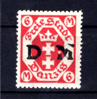 Danzig DIENST 26 AFI ABART ** MNH POSTFRISCH (L8912 - Dienstmarken