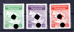 Sudetenland SUDETENDEUTSCHE NIEDERLANDE I-III LUXUS ** MNH POSTFRISCH 650EUR (AA2189 - Sudetenland