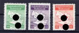 Sudetenland SUDETENDEUTSCHE NIEDERLANDE I-IIIA , Die II Haftstellen, Sonst  ** MNH POSTFRISCH (T7568 - Sudetenland