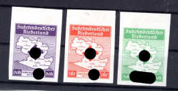 Sudetenland SUDETENDEUTSCHE NIEDERLANDE I-IIIB UNGEZÄHNT UNGUMMIERT (AA2190 - Sudetenland