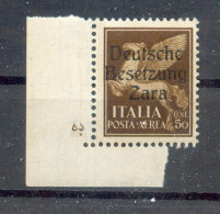 Zara 24 PlNr Mit PLATTENNUMMER 63 ** MNH POSTFRISCH (15530 - Deutsche Bes.: Zara