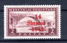 Albanien 12PFIX ABART * MH BPP 200EUR (K4638 - Occup. Tedesca: Albania