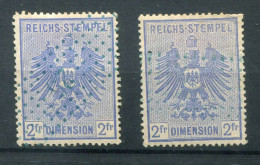 Elsass Steuermarken 2Fr In Zwei Farben Gest. (78588 - Other & Unclassified