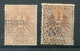 Elsass Steuermarken 50cts In Zwei Farben Gest. (78587 - Other & Unclassified
