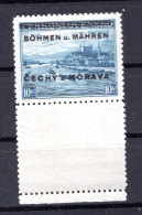 Böhmen 19LS Mit LEERFELD ** MNH POSTFRISCH+gepr. 80EUR (18817 - Sonstige & Ohne Zuordnung