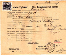 Böhmen 1927 Frankierte Quittung über Ein Börsenmagazin (T5948 - Autres & Non Classés