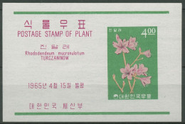 Korea (Süd) 1965 Pflanzen: Rhododendron Block 203 Postfrisch (C74074) - Corea Del Sur