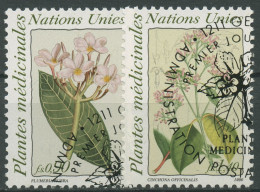 UNO Genf 1990 Pflanzen Heilpflanzen Frangipani Chinarinde 186/87 Gestempelt - Usados